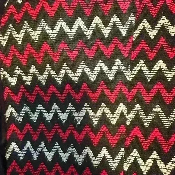 Kasper Womens Red And White Zig Zag Pattern Blazer. Size 12 Lined - Picture 8 of 14